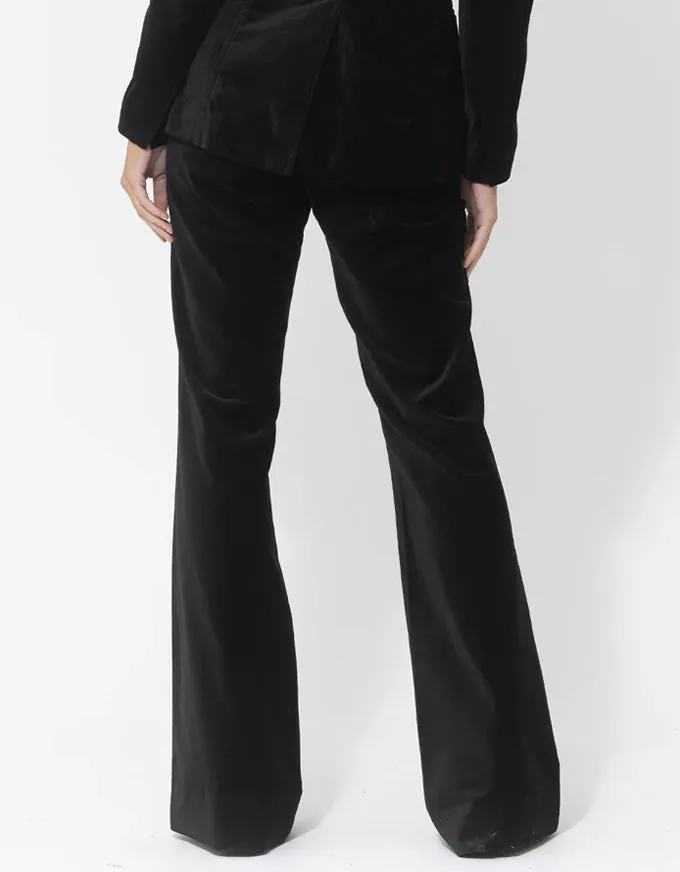 Velvet Bootleg Pant Black