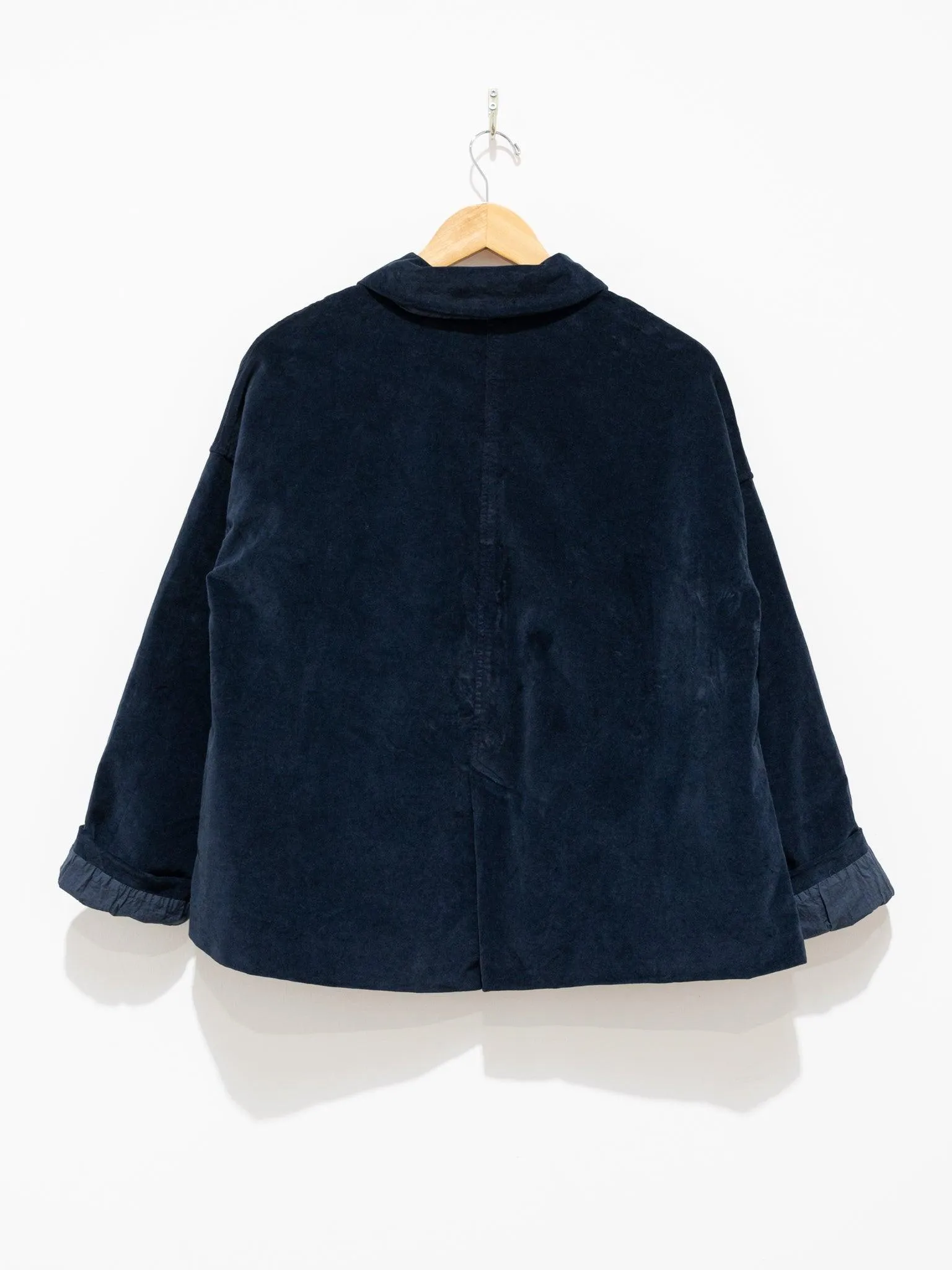 Velvet Loose Blazer - Navy