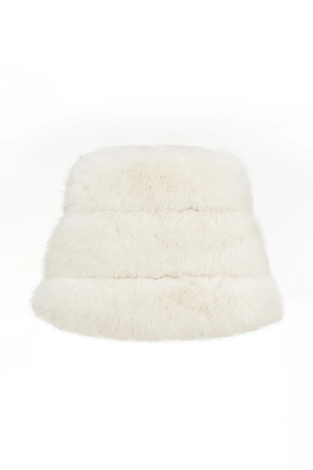 White Faux Fur Wrap