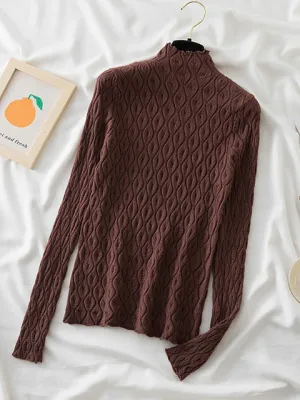 Women Sweaters Autumn Winter Warm Pullover Slim Tops Knitted Sweater X3980696