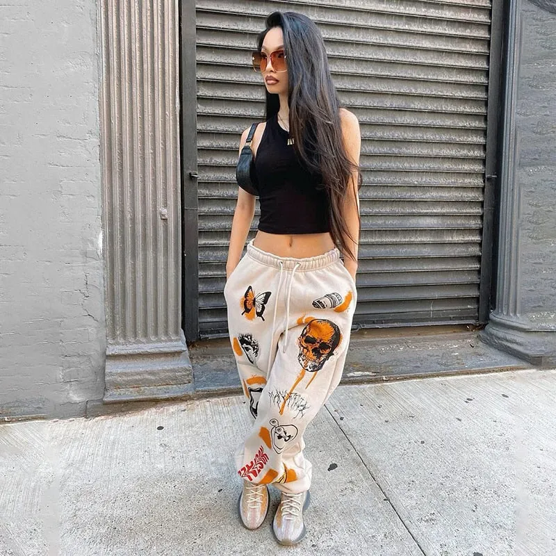 Women’s Unisex Cartoon Print Joggers